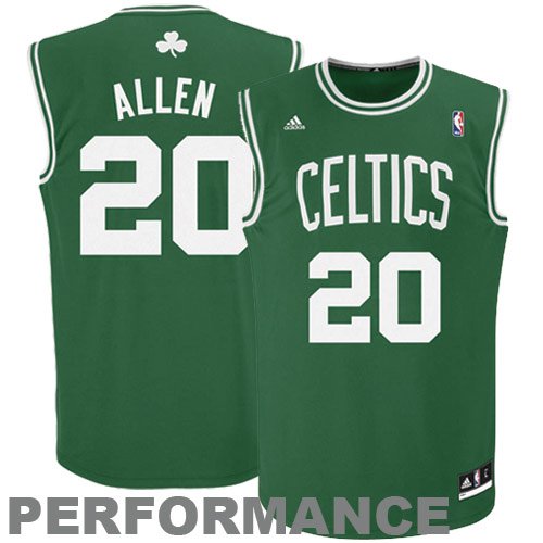 Adidas Boston Celtics Ray Allen New Revolution 30 Replica Road Jersey Large