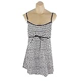 It Figures Slender Thighs Collection Chain Framed Print Drawstring Swimdress Style Swimsuit