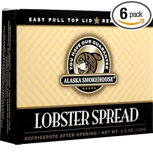 Alaska Smokehouse Lobster Spread Checker Design, 3.5 Ounce Boxes (Pack of 6) by Alaska Smokehouse