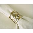 Gold Rococo Swirls Metal European inspired napkin rings