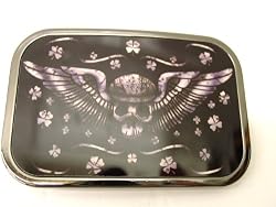 Wicked Metal Belt Buckle Tattoo Winged Skull Vivid Tattoo Art Belt Buckle