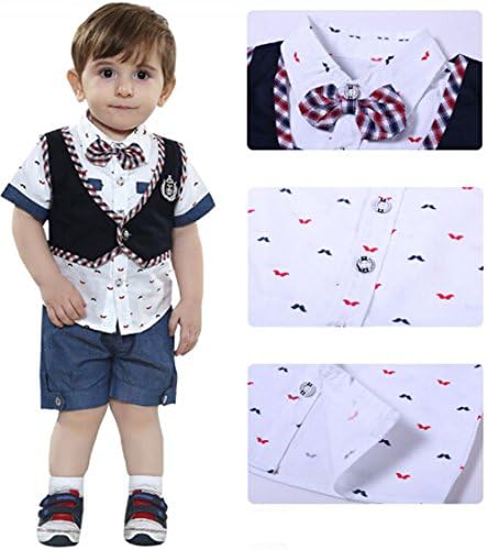 Baby Boy Rompers Gentlemen Suit Clothes Roupas Infantil Menino 12-18months Black