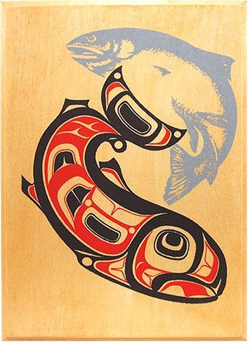 Smoked Salmon Two Salmon Design Natural Style, 4 oz by Alaska Smokehouse