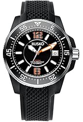 JIUSKO Deep Sea Series Men's Automatic 24 Jewel Black Silicone Dive Watch 73LSB0202