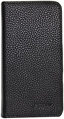 Fcclss Iphone 6 Pluse 5.5 Case Genuine Leather Wearable Handmade Wallet Classical Book Cover with Credit Card Id Holders for Iphone 6 Plus 5.5 (Black)