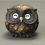 ほほえみふくろう　茶　3号【縁起物 信楽焼 置物】