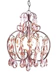 Square Nest Pink Teardrop Chandelier
