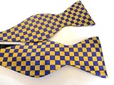 100% Silk Self-tie Bow Tie - Purple & Gold Checker - Omega Psi Phi, Lsu, East Carolina
