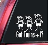 Got Twins +1? bbB White Vinyl Decal Sticker