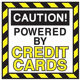 POWERED BY CREDIT CARDS magnet