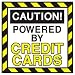 POWERED BY CREDIT CARDS magnet
