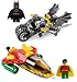Batman & Robin + Batcycle & Scuba Jet: Lego Batman Minifigures and Vehicles (No Box or Decals)