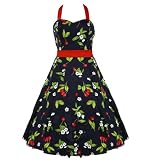50s Dress Halter Cherry Red