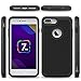 CoverON [HexaGuard Series] Protective Fit iPhone 8 Plus Case, iPhone 7 Plus Case, Heavy Duty Dual Layer Hard Phone Cover Case for Apple iPhone 8 Plus/iPhone 7 Plus - Black