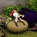 Top Collection Miniature Fairy Garden and Terrarium Gnome Playing Fiddle with Frog Statue