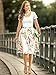 Persun Women Floral Midi A-line Skater Skirt