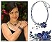 Lapis lazuli choker, 'Midnight Sea' - Lapis Lazuli Flower Necklace
