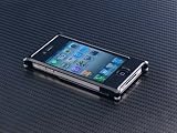 iPhone 4/4S アルミ 削り出し ビレット ケース　ドライ カーボン バック (ブラック) ドライケース