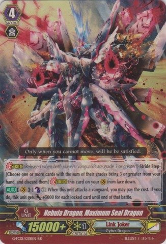 Cardfight!! Vanguard TCG - Nebula Dragon, Maximum Seal Dragon (G-FC01/038EN) - Fighter's Collection 2015