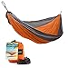 HŌMECO Double and Single Camping Hammock, Lightweight Nylon Parachute Travel Hammocks (Orange, Double)