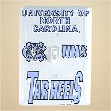 North Carolina Tar Heels White Switch Plate Cover
