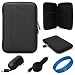 Black Scratch Resistant Nylon Protective Cube Carrying Case for Lenovo IdeaPad A1 7-inch Android 2.3 Tablet (Lenovo Le Pad A1) + Black Retractable Micro USB Car Charger + Black Retractable Micro USB Wall / Home Charger + SumacLife TM Wisdom Courage Wristband