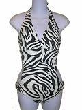 Womens Marina West Zebra Monokini Bikini Swimsuit 1 Piece