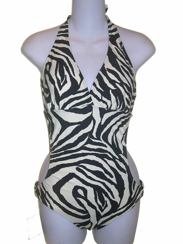 Womens Marina West Zebra Monokini Bikini Swimsuit 1 Piece