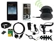 iShoppingdeals - Crystal Clear Case + Black Soft Skin + Car Charger + AC Wall Charger + USB Data Cable + 3.5mm Audio Cable + Mini Speaker + Screen Proetctor + Armband + Beltclip + Fishbone Keychain for Microsoft Zune 80GB 120GB