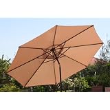 9' Outdoor Market Parasol Umbrella - Tan
