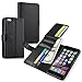 Inten Premium Leather Case Compatible with iPhone 6 Plus/ 6S Plus, Stand Wallet Leather Case with Credit Card Slot Compatible with iPhone 6 Plus/ 6S Plus(5.5