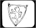 Mouse Pad with black and white, lion, symbol, coat of arms, sign, Europe, emblem, United Kingdom, Scotland, animal, shield, feline