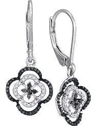 10KT White Gold 0.35 CTW-Diamond Micro-Pave Earring