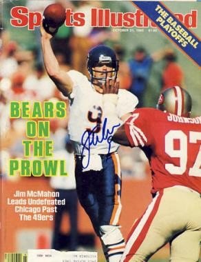 Jim McMahon Autographed/Hand Signed Chicago Bears Sports Illustrated Magazine