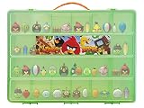 Angry Birds Mini Figures TM Compatible Organizer- My Angry Birds Bin Is The Perfect Storage for Angry Birds Mini Figures -Fits 60 Angry Birds Mini Figure -Large Sturdy Carrying Case (Green)
