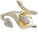 Amazon Collection 10K Gold Calla Lily Diamond Ring (1/10 Cttw, I-J Color, I2-I3 Clarity)