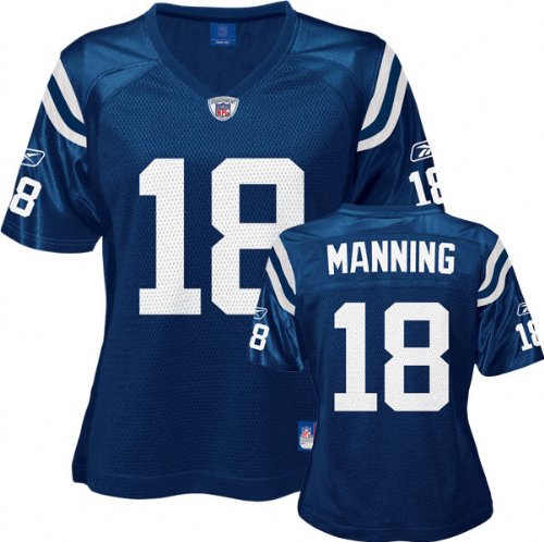 Peyton Manning Indianapolis Colts Women's Blue Replica Jersey