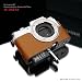 Gariz Genuine Leather XS-CHGF7LB Camera Metal Half Case for Panasonic Lumix GF7 DMC-GF7, Light Brown