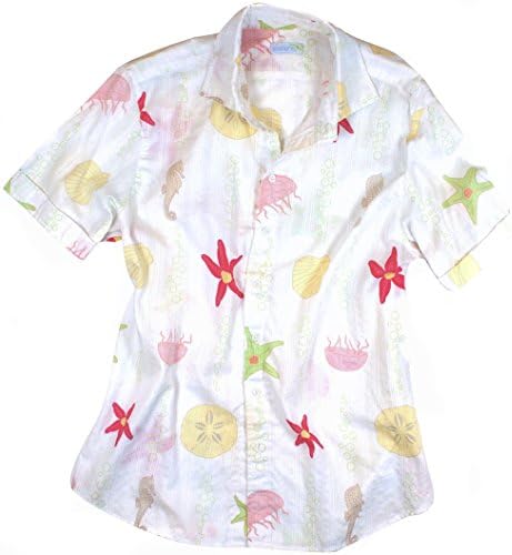 Seaplane's 'Seafood Special' Men's White Short Sleeve 100% Cotton Print Shirt