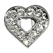 Sugar N Vine Ice Crystal Covered Open Heart Slide Charm - Works with Slider Style Buckle Charm Bracelets!