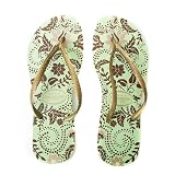 Havaianas 'Slim Season' Women's Flip Flop (Gold/Light Green)