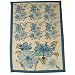 Mas D'Ousvan Hibiscus Blue or Red Green Block Print Heavy Cotton Kitchen Towel Couleur Nature,SingleBlue