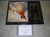 Bobby Hull Autographed Chicago Blackhawks Career Statistics Wall Plaque w/ COA