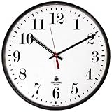 (Price/EA)Wall Clock, White Dial Face, Clear Crystal, 12-3/4, Black