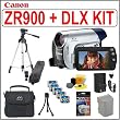 Canon ZR900 MiniDV Camcorder w/ Deluxe Accessory Kit Bundle