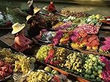 Damnoen Saduak Floating Market, Bangkok, Thailand Art Photographic Poster Print by Gavin Hellier, 12x9