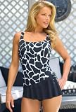 Longitude® Giraffe Sarong Front Swimsuit - Women's Swimwear Plus Size Swimsuit