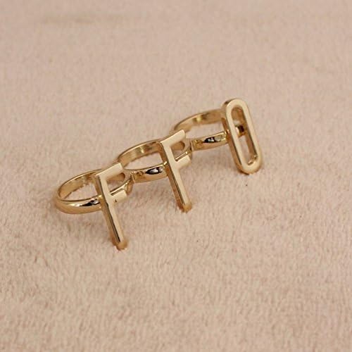 Fancy Personallity Letters Punk Rock Joint Rings