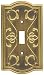 Stanley Home Designs V8052 Victoria Single Switch Plate, Antique Brass