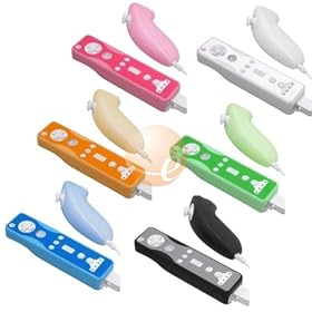 eForCity Brand New Silicone Case 6 Color Combo for Nintendo Wii, include Light Blue / Black / Clear White / Pink / Light Green / Orange